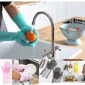 2pcs Dishwashing Cleaning Gloves Magic Silicone Rubber Dish Washing Glove for Household Scrubber Kitchen Clean Tool Scrub