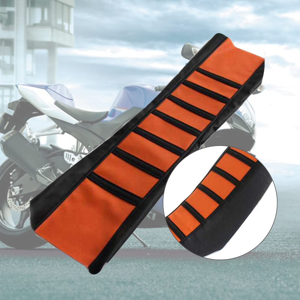 Universal Durable Motorcycle Seat Cover PVC Soft Dirt Bike Thick Cushion Gripper Pad Off Road Striped Non Slip For Yamaha