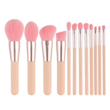12pcs soft brush pink hair makeup brushes set