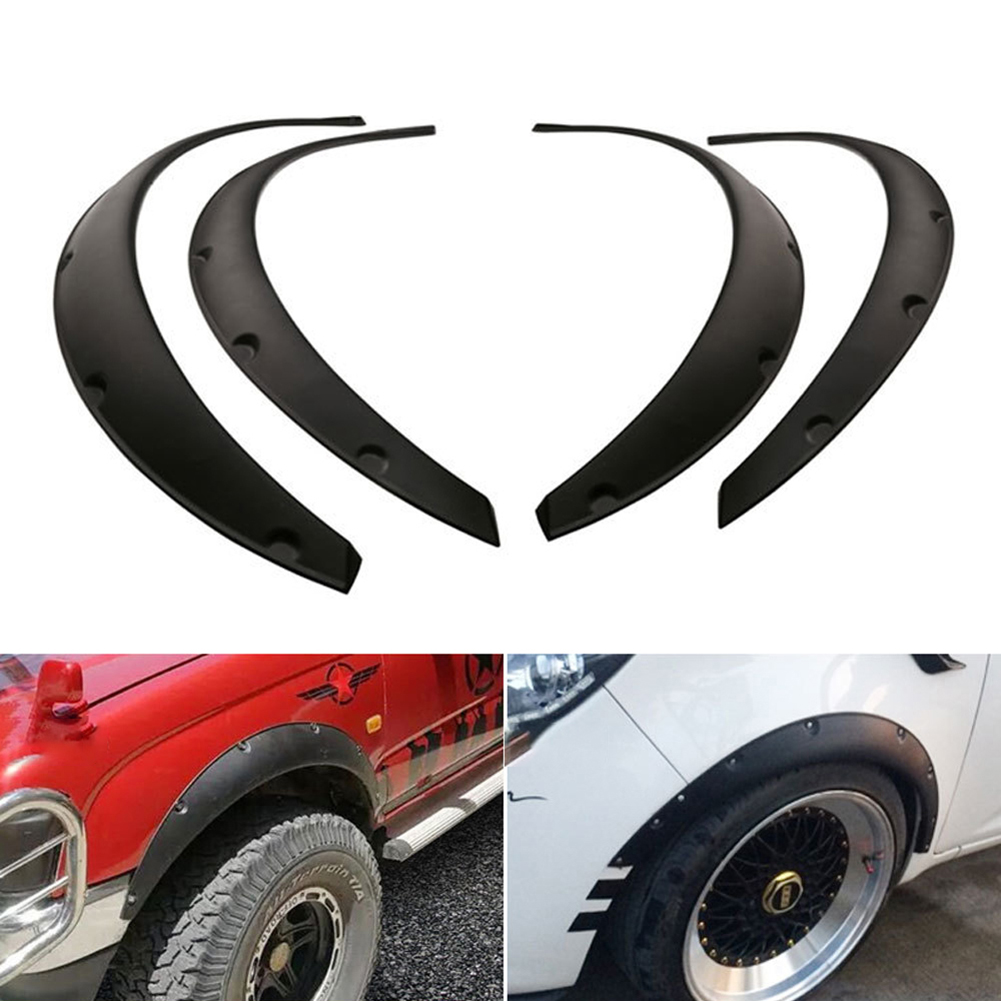 Durable 4Pcs/Set Universal Flexible Car SUV Off-road Fender Flare Wheel Arch Protector