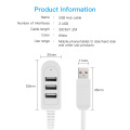 3 Port USB Hub Extend Cable 1.2m USB 2.0 Splitter Wire Data Transfer Device Charging USB Adapter Laptop PC Computer USB Extender