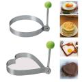 1 pcs Fried Egg Pancake Ring Circle Mold Heart Shape Egg Cooking Tools Stainless Steel Omelet Mold Breakfast Maker Kitchen Tools