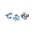 10/30/40/50 PCS M4 M5 M6 M8 M10 M12 Zinc Plated Four Claws Nut Speaker Nut T-nut Blind Pronged Tee Nut Furniture Hardware