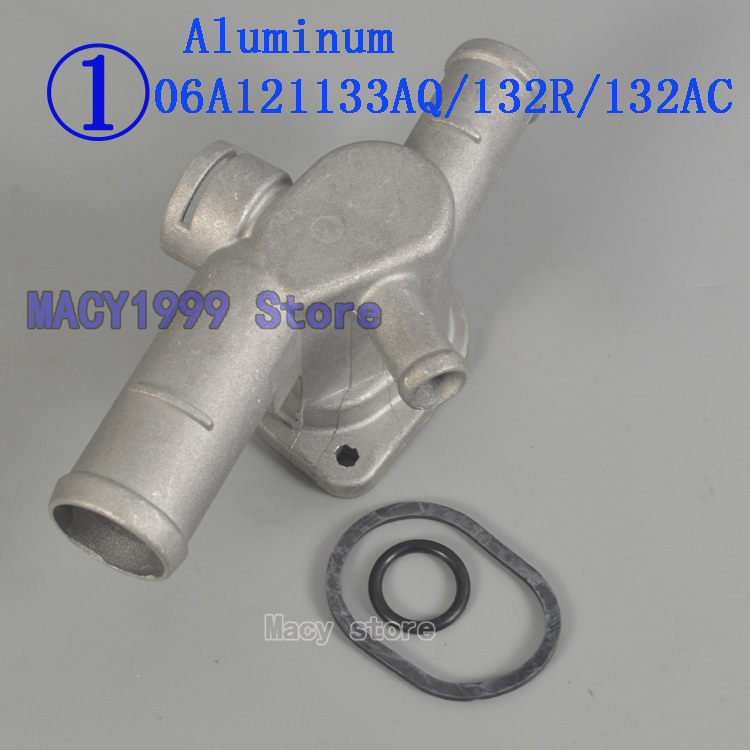 Aluminum alloy cooling pipe thermostat package for V W Golf Jet ta 2.0 L4 99-06 06A 12133d 06a12133d 06a12133d 06a12