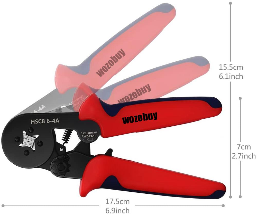 Ferrule Crimping Tool Kit, AWG23-7 Self-adjustable Ratchet Wire Crimping Tool Kit Crimper Plier Set with 2000PCS Wire Terminals