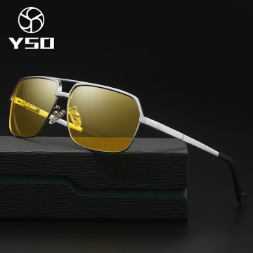 YSO Night Vision Glasses Men Aluminium Magnesium Frame Polarized Night Vision Goggles For Car Driving Fishing Anti Glare 8549