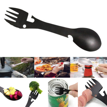 Tableware multitool bottle stainless steel cutlery flatware utensil fork can opener Spork Picnic multi tool spoon Portable camp