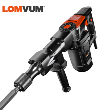 LOMVUM 26MM Electric Rotary Hammer 220V Impact Demolition Hammers Indurstial 1200W Electrical Breaker AC Power Tools 50hz