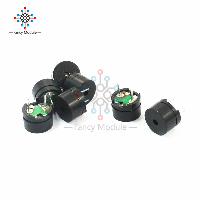 Black Plastic 5Pcs 5V Passive Buzzer Acoustic Component MINI Alarm Speaker Passive Electronics DIY Kit For Arduino Piezo
