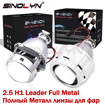 Sinolyn H4 H7 Headlight Lenses Bi-xenon Projector Kit 2.5 Metal Lens Auto Car Lights Accessories Retrofit DIY H1 HID Xenon Lamp