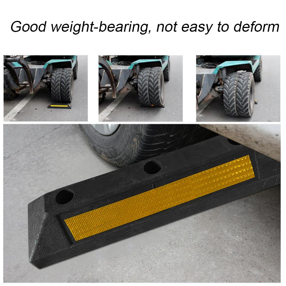 Rubber Wheel Parking Curb Car Tires Parking Curb Wheels Stoppers 10 Tons Loading For Garage Floor Trucks Trailers Forklifts