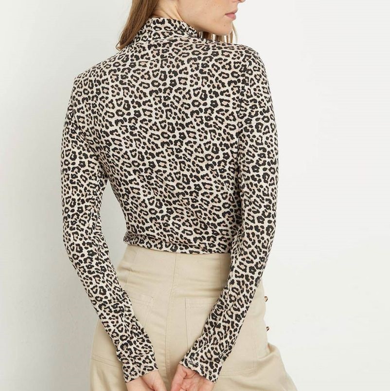 Fashion Leopard Printed  Long Sleeve T-Shirts