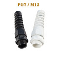 Nylon Cable glands PG7 M12 waterproof cable connectors thread gland rubber wiring conduit IP68 Anti-bending plastic cable sleeve