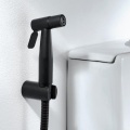 Black 304 stainless steel toilet bidet faucet hand bidet sprayer set kit pressurize flush spray gun tank hook & wall mount