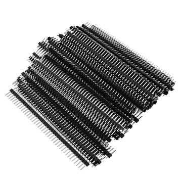 100pcs Male Header Pins, Straight Single Row 40 Pin 0.1 Inch (2.54mm) Male Pin Header Connector PCB Board Pin Connector Electron