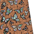 Chzimade Multicolor Printed Butterfly Glitter Fabric Synthetic PU Leather Fabric 29x21cm For Shoes Bow Hair Decoration Materials