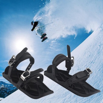 New Mini Ski Skates Skiing Shoes for Snow The Short Skiboard Snowblades Adjustable Bindings Portable Skiing Shoes Mini Snowboard