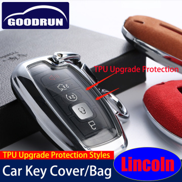 Car Key Bag/Cover For Lincoln CORSAIR AVIATOR NAVIGATOR Key Holder Organizer Housekeeper Keychain Car Accessories