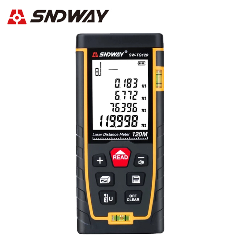 SNDWAY Laser Distance Meter 50m 70m 100m 120m Set Up Front / Rear Benchmark 30 Units Data Storage Double Air Bubble