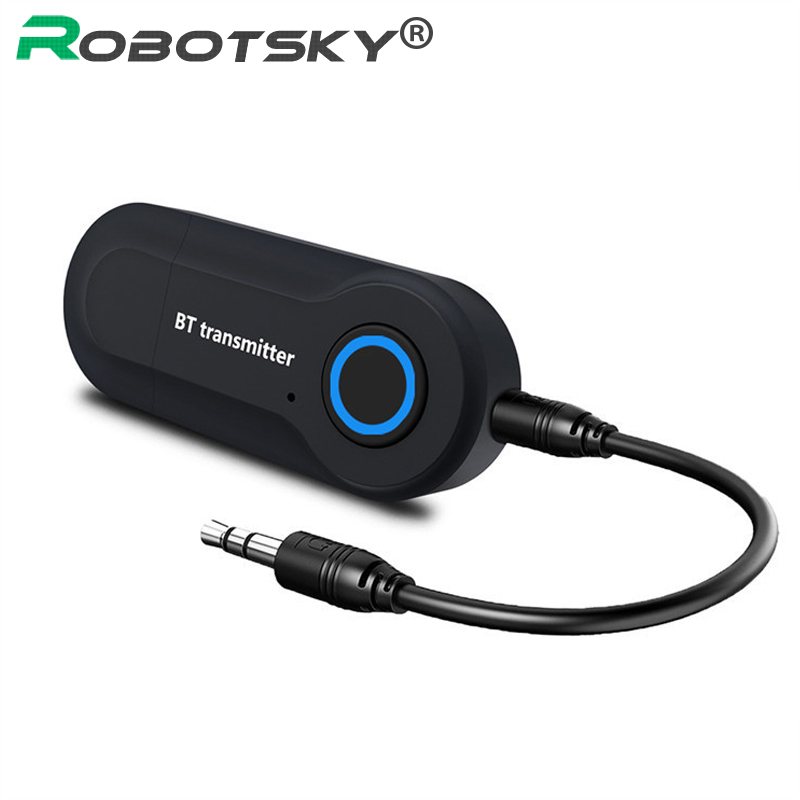 Robotsky Wireless Bluetooth Transmitter Stereo Audio Music Dongle Adapter USB Plug for MP3 Mp4 TV PC DVD