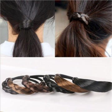 Fashion Braided Hair Band For Women Pigtail Type Rubber Bands Korean Style Hair Ring For Girl Hair Extension Ponytail Holder