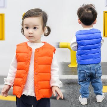 Winter Kids Vest Warm Cotton Children's Baby Girls Vest Hooded Jacket Winter Autumn Waistcoats for Boy toddler Outerwear Coats