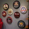 Royal Tin Sign Bottle Cap Metal Tin Sign Petroleum Products Gas Oil Diameter 13.8 inches, Round Metal Signs for Home and Kitchen