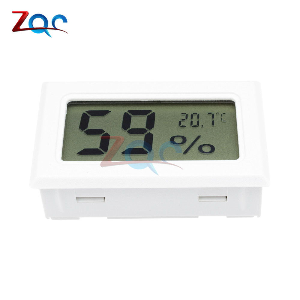 White Mini LCD Digital Thermometer Hygrometer Temperature Indoor Convenient Temperature Sensor Humidity Meter Gauge Instruments