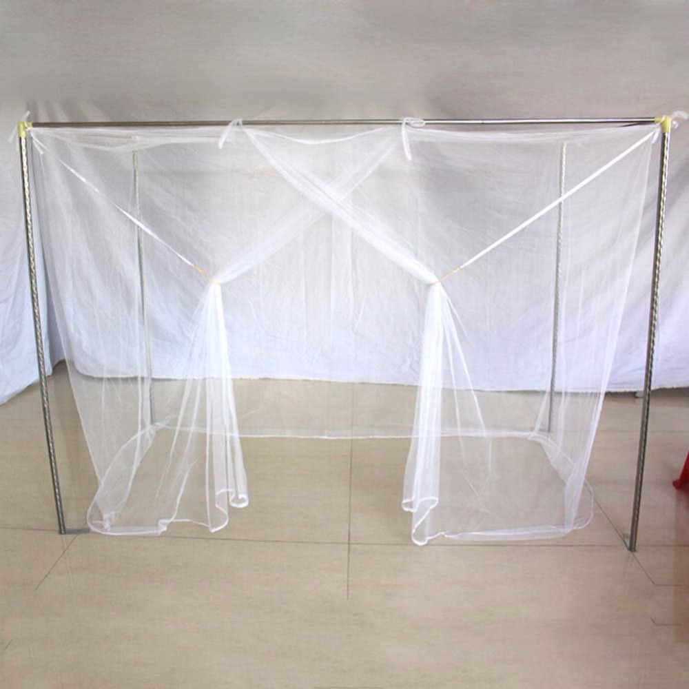 1pcs Moustiquaire Canopy White Four Corner Post Student Canopy Bed Mosquito Net Netting Queen King Twin Size