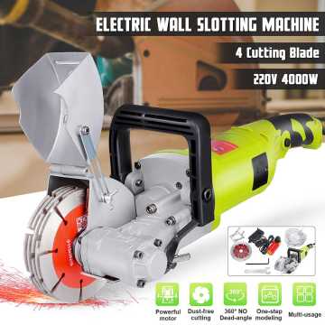 4000W 220V Electric Wall Chaser Grooving Cutting Machine Wall Slotting Machine Steel Concrete Circular Saw Electric Power Tools