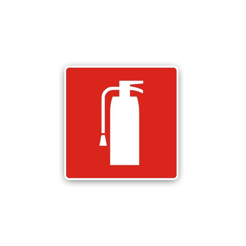 YJZT 15CM*15CM Car Sticker Personality Fire Extinguisher PVC Decal 12-0411