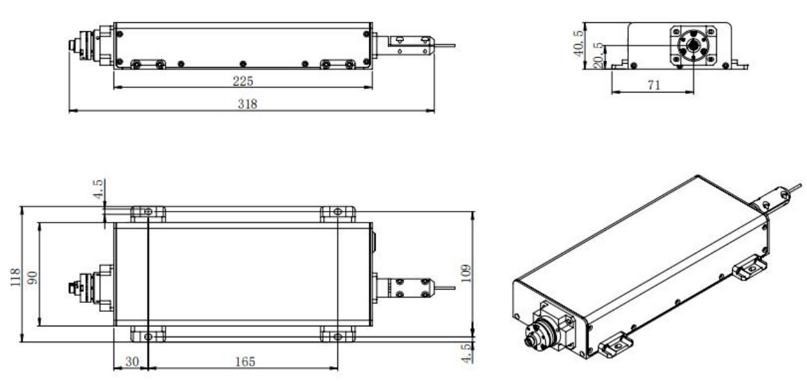 507nm fiber coupled laser small size