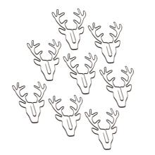 30Pcs Cute Elk Bookmark Paper Clips Christmas Retro Deer Shaped Ticket Holder DIY Gift Stationery School Office Binding Supplies