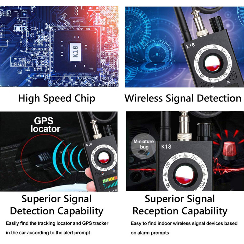 Multi-function Camera Detector GSM Audio Bug Finder GPS Signal Lens RF magnetic Tracker Detect WIFI finder