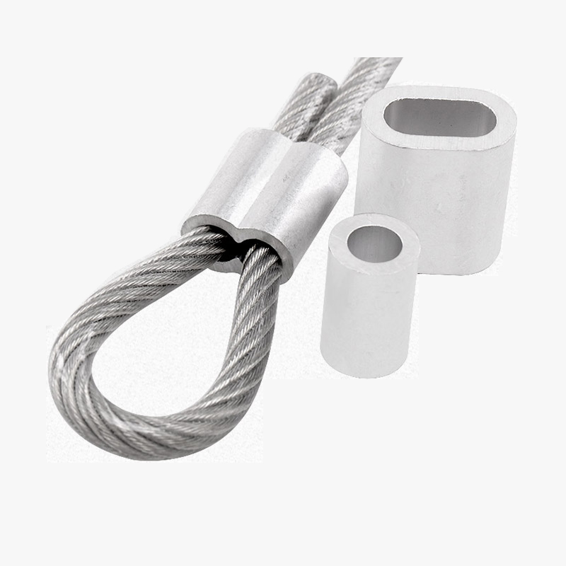 M0.5 to M10 Many Size Steel Wire Cable Rope Fixing clip Ellipse shape Aluminum Ferrules Crimping Loop Fittings Oval Clamps