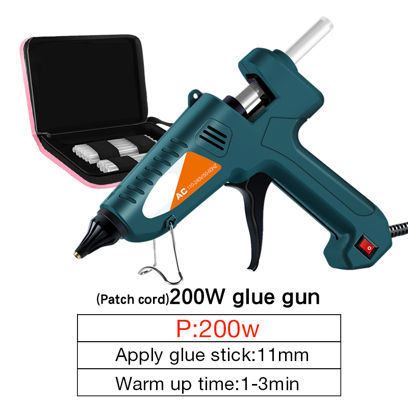 DTBD 60W 100W 150W EU/ Plug Hot Melt Glue Gun 7mm 11mm Glue Stick Industrial Mini Guns Thermo Gluegun Heat Temperature Tool