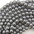 Free Shipping! 4/6/8/10mm Natural stone silver plated Tone Hematite Round Spacer Loose Beads