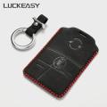 LUCKEASY Card Cover Keychain Holder Keychain for Tesla Model 3 2017-2021 Imitation Alcantara card key set