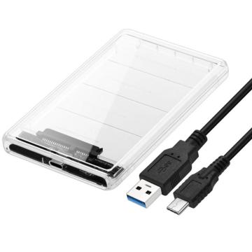 2.5 inch HDD case Transparent Hard Disk Case USB3.1 Gen2 10gbps Type-C to SATA HD Hard Disk SSD hard drive Mobile Enclosure Box