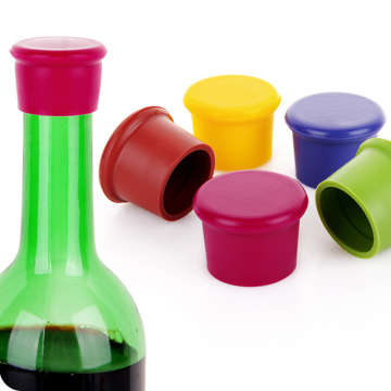 5 Colors silicone wine stoppers Leak free wine bottle sealers for red wine and beer bottle cap