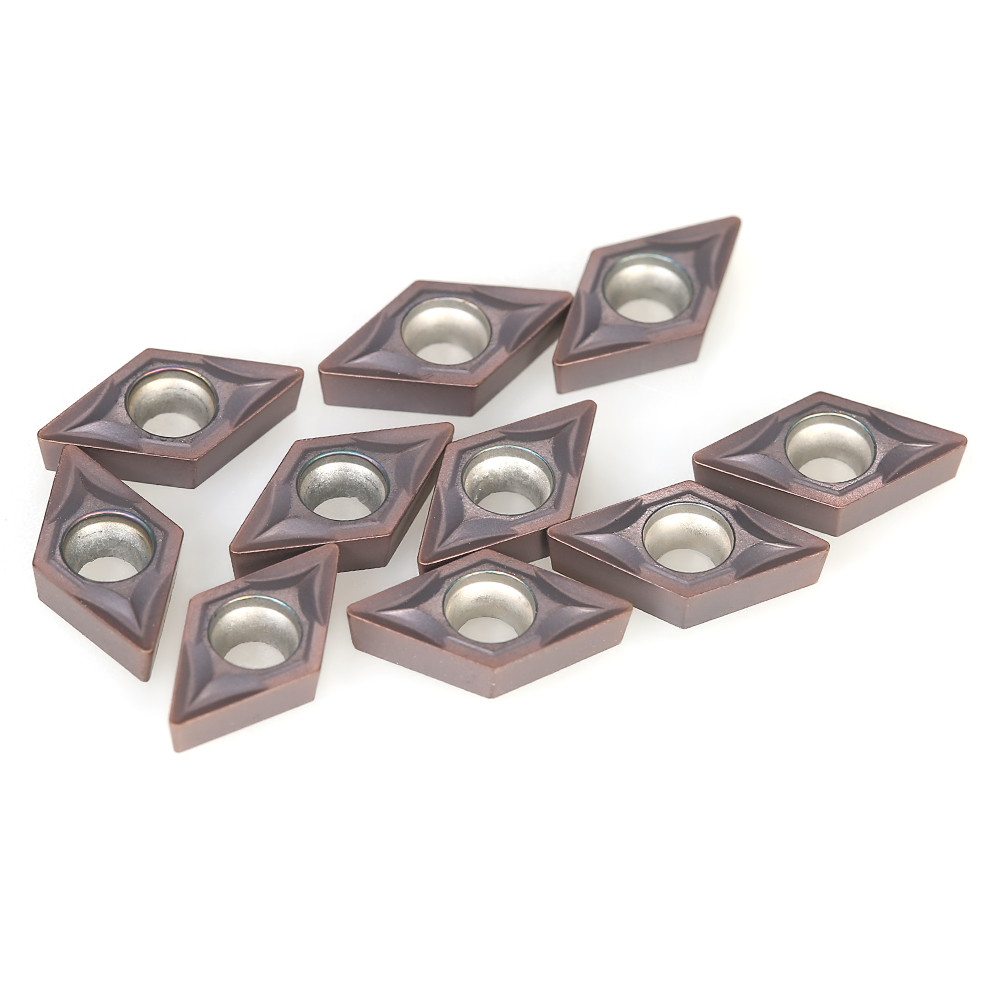 10PCS/box Carbide Inserts DCMT0702 YBC205 CNC Blade Set Cutter Turning Inserts Tool for Lathe Turning Boring Alloy Milling Tool