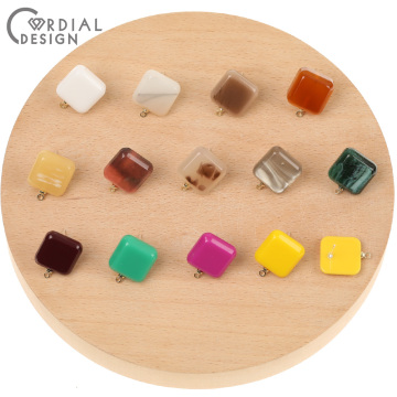 Cordial Design 15*19MM 100Pcs Jewelry Accessories/Resin Earrings Stud/Hand Made/Jewelry Findings & Components/DIY Earring Making