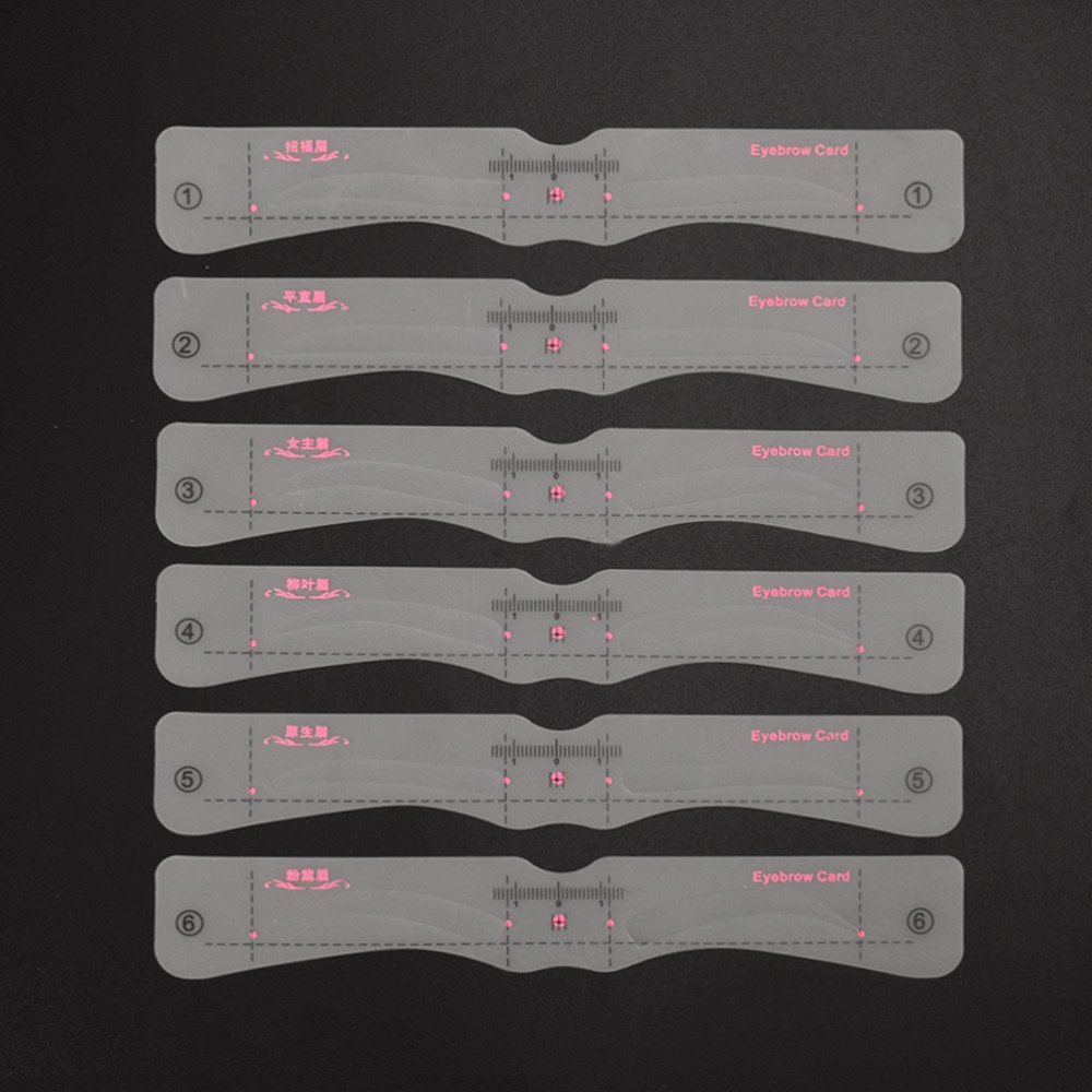 12pcs Reusable Eyebrow Stencil DIY Eyebrow Drawing Guide Styling Shaping Template Cards