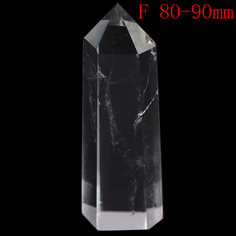 1PC Natural Crystal Clear Quartz Transparency Quartz Point Healing Stone Hexagonal Prisms 50-80mm Obelisk Wand Stone Home Decor