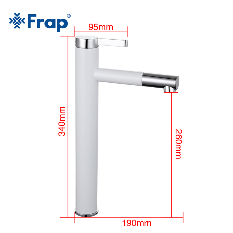 Frap New Arrival White Spray Painting bath sink faucet Bathroom cold and hot tap Crane with Aerator 360 Rotating F1052-14/15