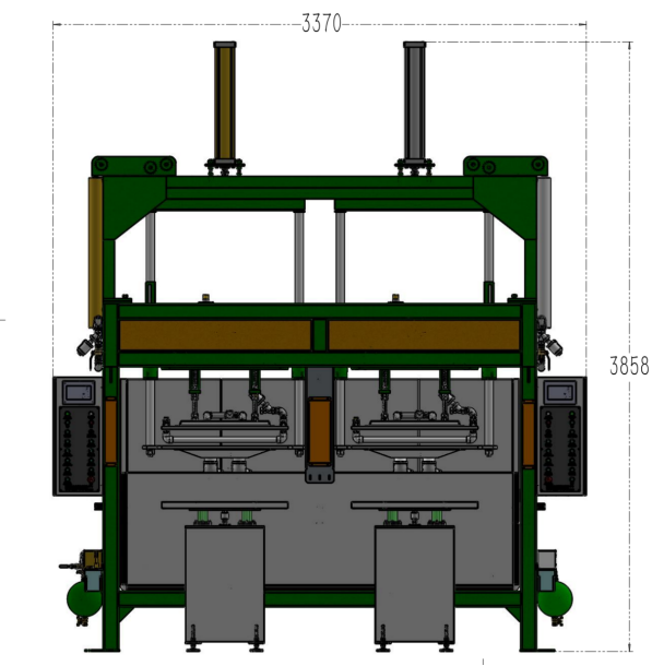Double-cylinder double-station feeding forming machine(front)