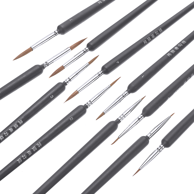 11pcs Extra Fine Tip Detail Paint Brushes Art Miniature Model Painting Brush Pen Art Paint By Number Pens