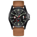 Military Mens Quartz Watch Black Dial Date Luxury Sport Wrist Watch Casual nylon strap Luminous watches relogio masculino