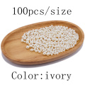 100pcs/lot NO HOLE Ivory DIY Imitation Garment Beads Pearl ABS loose Round Beads For Fashion Jewelry Making