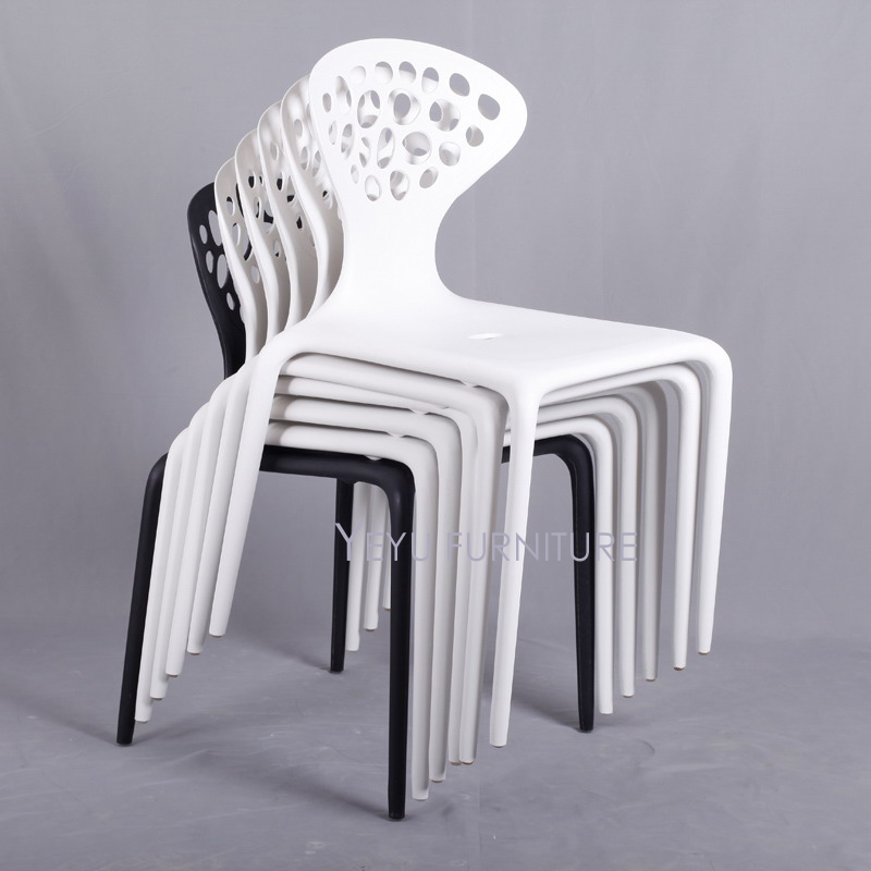 Modern Design Stackable Plastic outdoor cafe chair loft popular stackable chair fashion dining waiting office computer chair 2PC